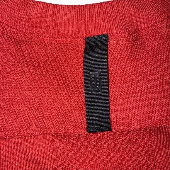 Men's Nike Tiger Woods TW Knit Golf Pullover Sweater Red Size XLarge - Picture 8 of 8